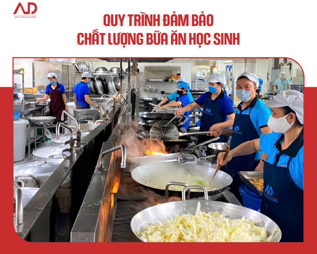 Quy trình đảm bảo chất lượng bữa ăn học sinh