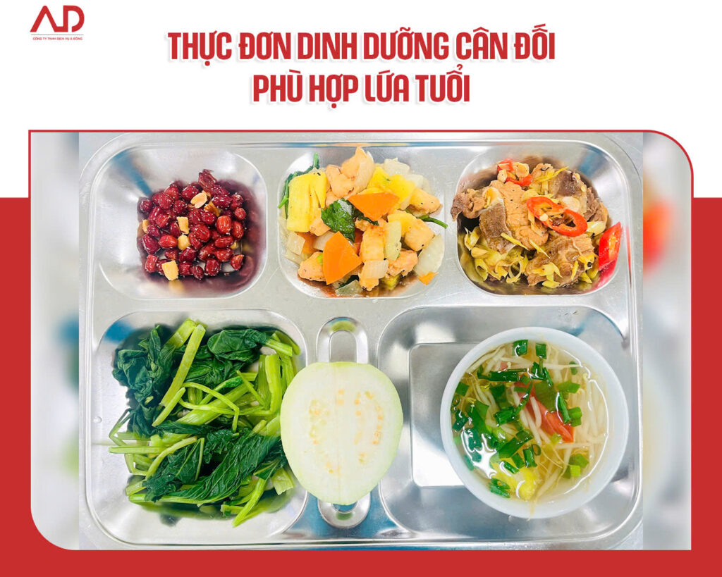 Thực đơn dinh dưỡng cân đối, phù hợp lứa tuổi