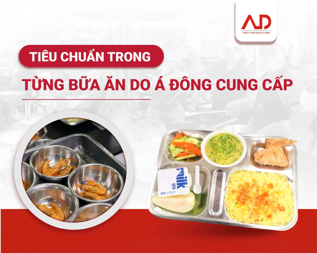 Tiêu chuẩn trong từng bữa ăn do Á Đông cung cấp